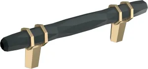 Amerock | Cabinet Pull | Black Bronze/Golden Champagne | 3-3/4 inch (96 mm) Center-to-Center | London | 1 Pack | Drawer Pull | Drawer Handle | Cabinet Hardware