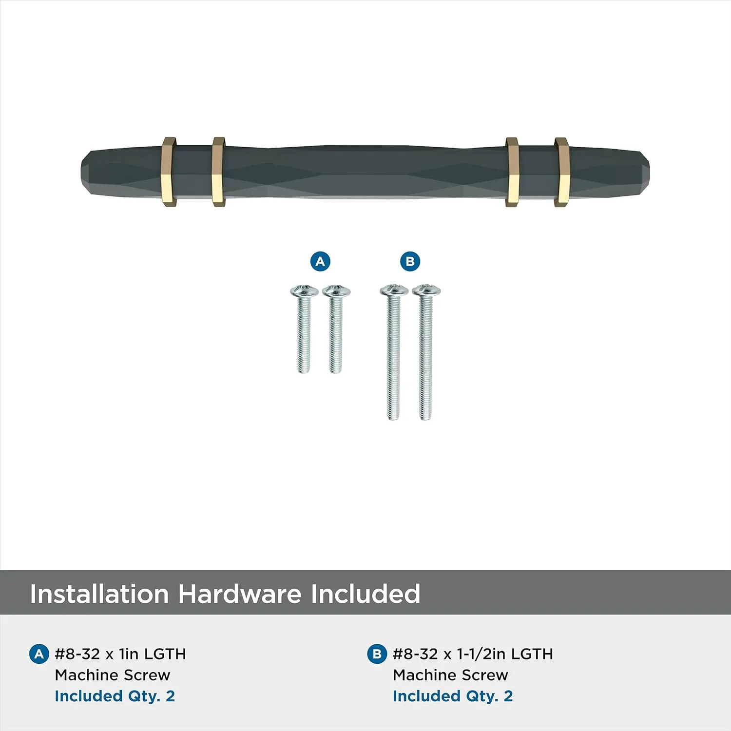 Amerock | Cabinet Pull | Black Bronze/Golden Champagne | 3-3/4 inch (96 mm) Center-to-Center | London | 1 Pack | Drawer Pull | Drawer Handle | Cabinet Hardware