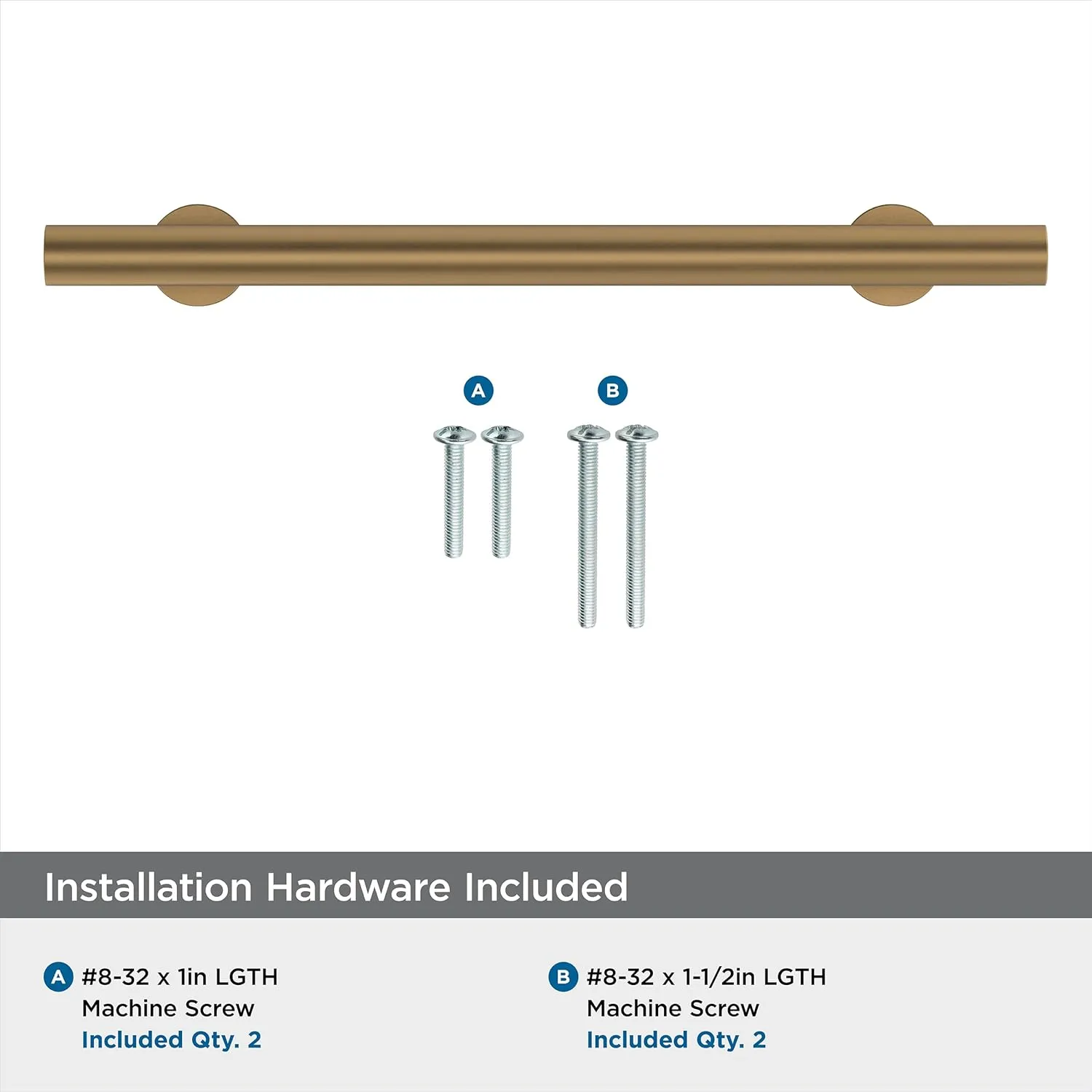Amerock | Cabinet Pull | Champagne Bronze | 5-1/16 inch (128 mm) Center-to-Center | Radius | 1 Pack | Drawer Pull | Cabinet Handle | Cabinet Hardware