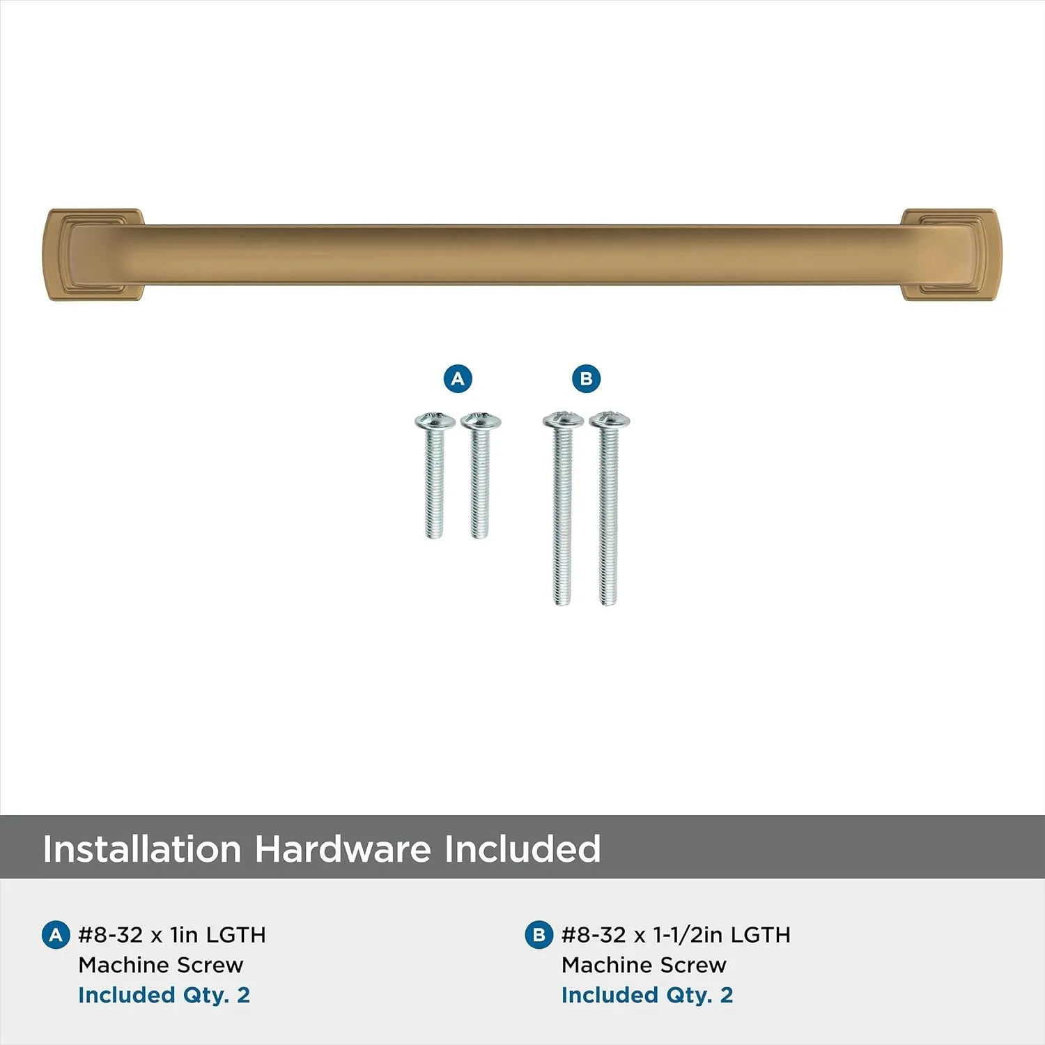 Amerock | Cabinet Pull | Champagne Bronze | 6-5/16 inch (160 mm) Center-to-Center | Surpass | 1 Pack | Drawer Pull | Cabinet Handle | Cabinet Hardware