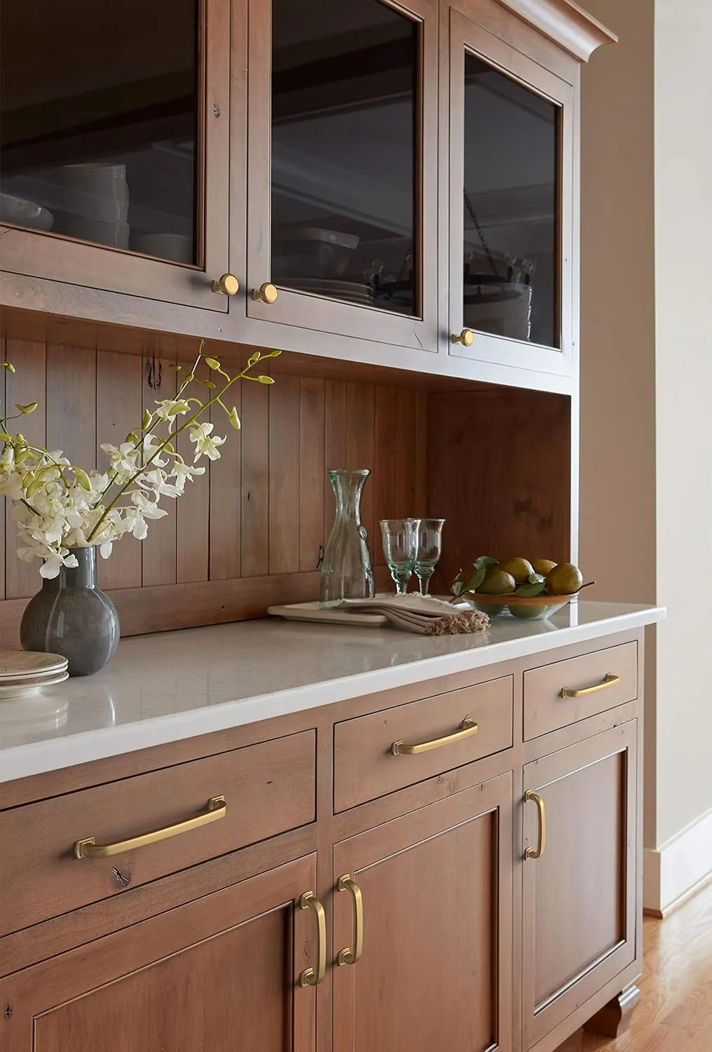 Amerock | Cabinet Pull | Champagne Bronze | 6-5/16 inch (160 mm) Center-to-Center | Surpass | 1 Pack | Drawer Pull | Cabinet Handle | Cabinet Hardware