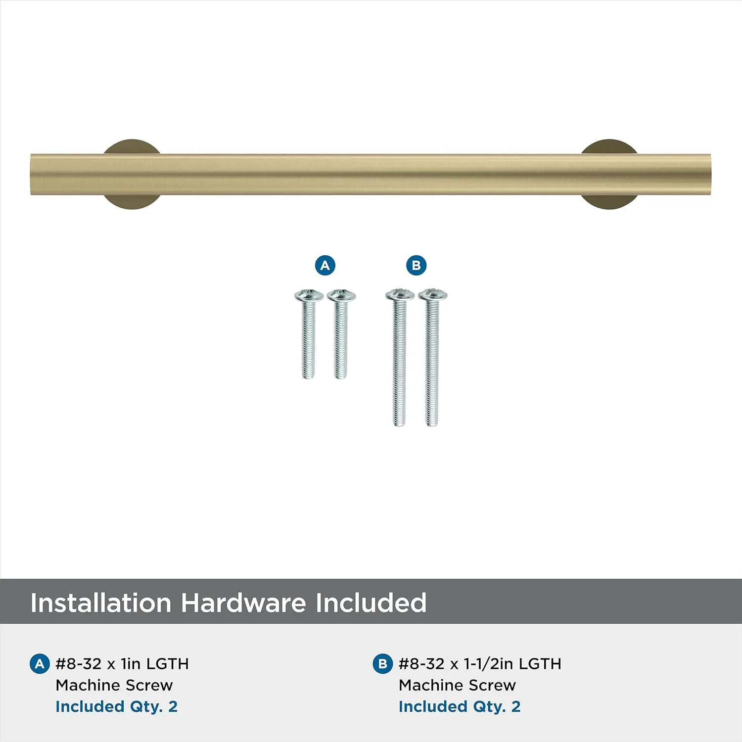 Amerock | Cabinet Pull | Golden Champagne | 5-1/16 in (128 mm) Center-to-Center Drawer Pull | Radius | Kitchen and Bath Hardware | Furniture Hardware