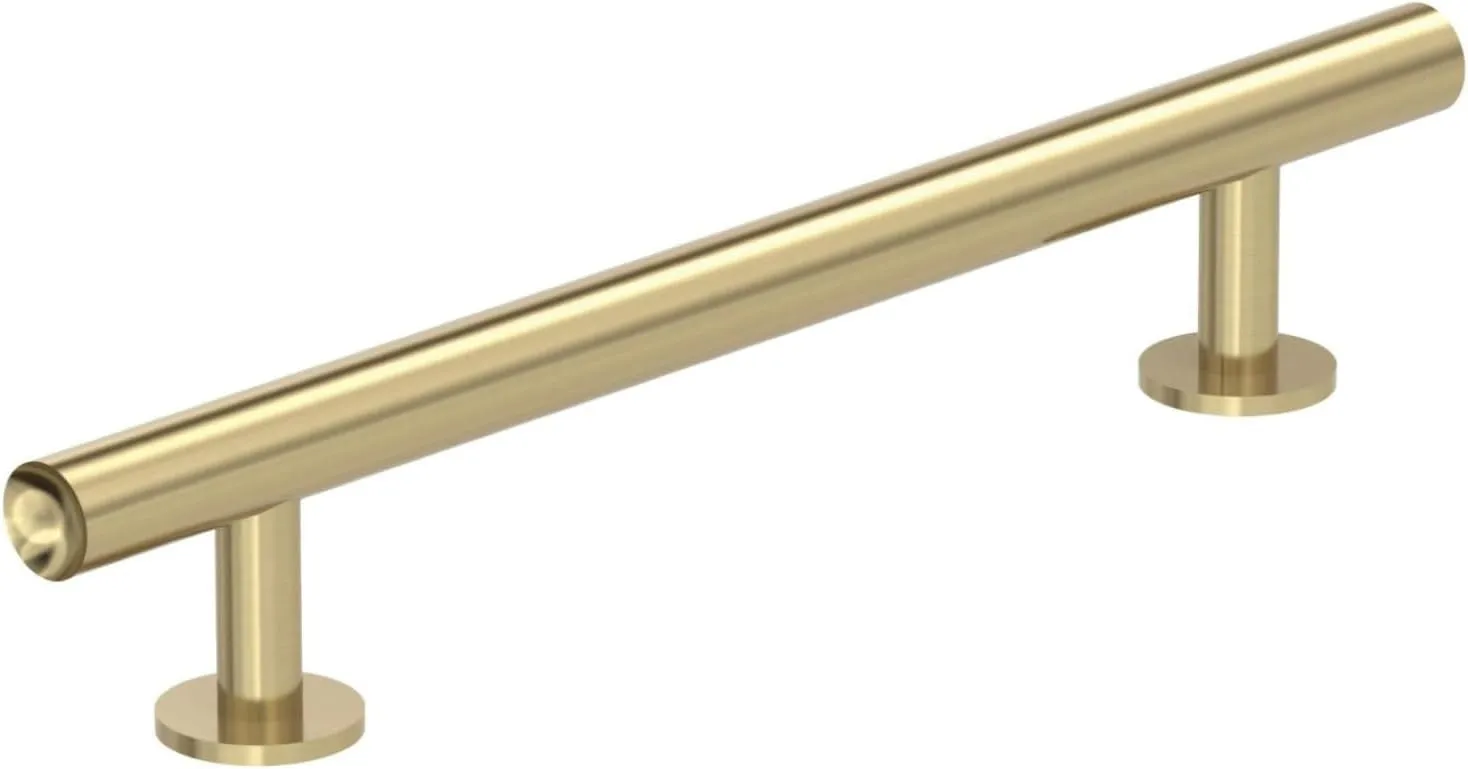 Amerock | Cabinet Pull | Golden Champagne | 5-1/16 in (128 mm) Center-to-Center Drawer Pull | Radius | Kitchen and Bath Hardware | Furniture Hardware