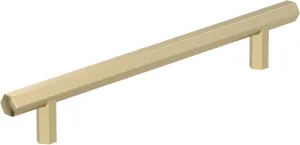 Amerock | Cabinet Pull | Golden Champagne | 6-5/16 in (160 mm) Center-to-Center Drawer Pull | Caliber | Kitchen and Bath Hardware | Furniture Hardware