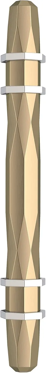 Amerock | Cabinet Pull | Golden Champagne/Polished Chrome | 3-3/4 inch (96 mm) Center-to-Center | London | 1 Pack | Drawer Pull | Drawer Handle | Cabinet Hardware