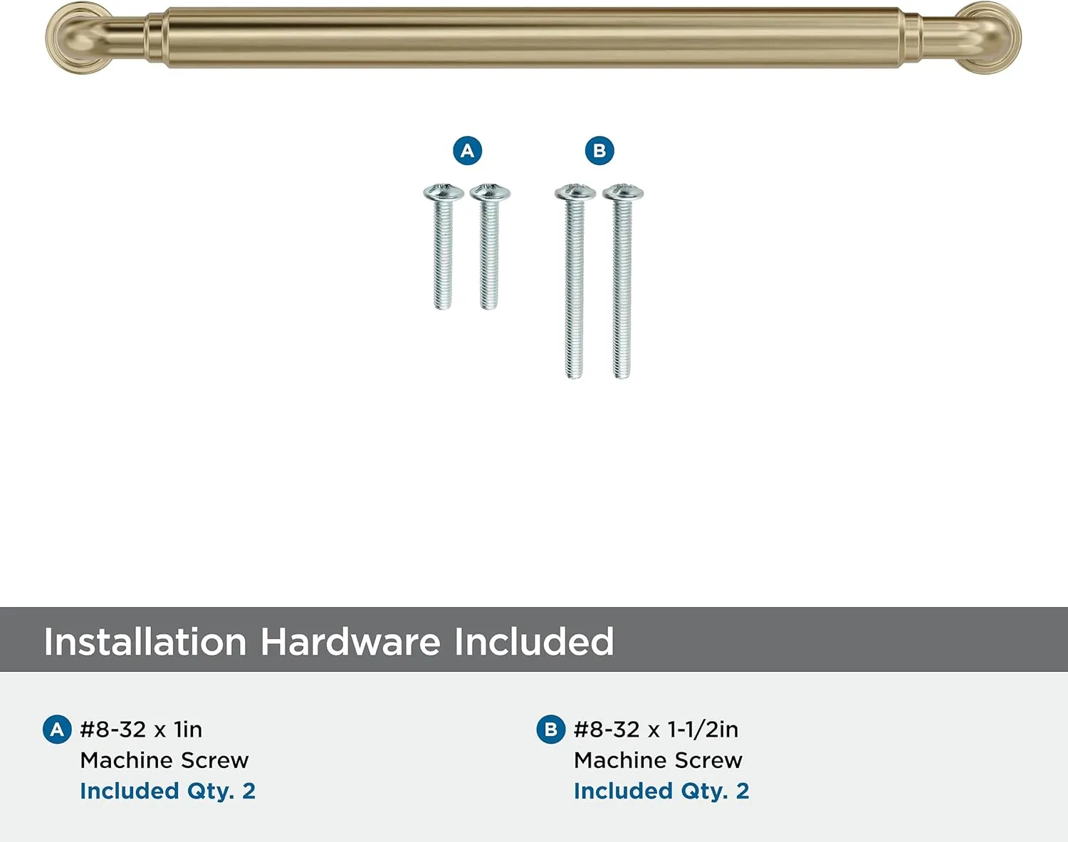 Amerock Coble 7-9/16 inch (192mm) Center-to-Center Golden Champagne Cabinet Pull, BP37665BBZ