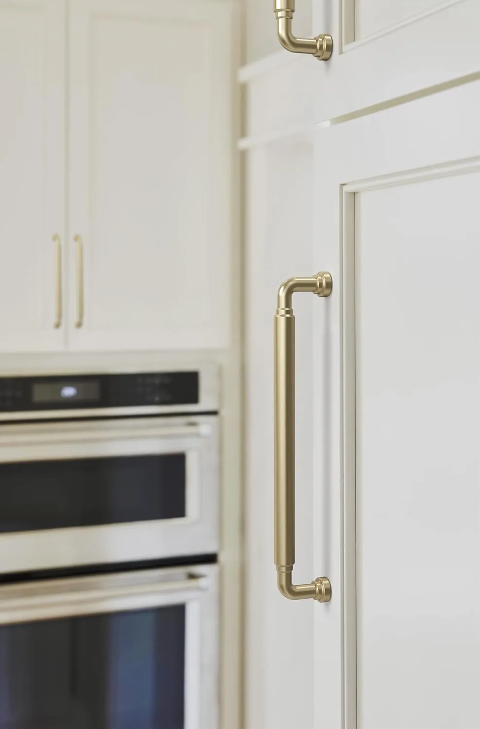 Amerock Coble 7-9/16 inch (192mm) Center-to-Center Golden Champagne Cabinet Pull, BP37665BBZ