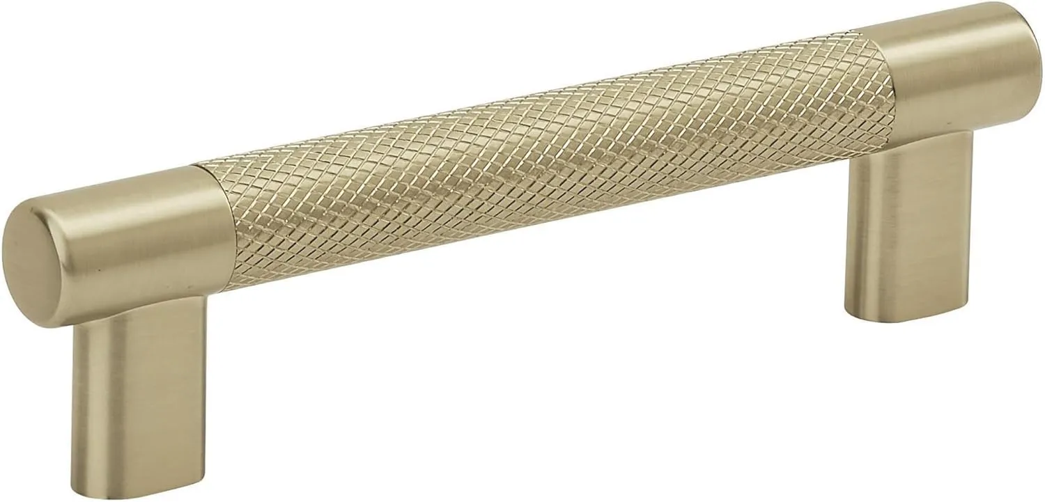 Amerock | Kitchen Cabinet Pull | Golden Champagne | 5-1/16 in (128 mm) Center-to-Center | Bronx | 1 Pack | Furniture Hardware | Cabinet Handle | Bathroom Drawer Pull