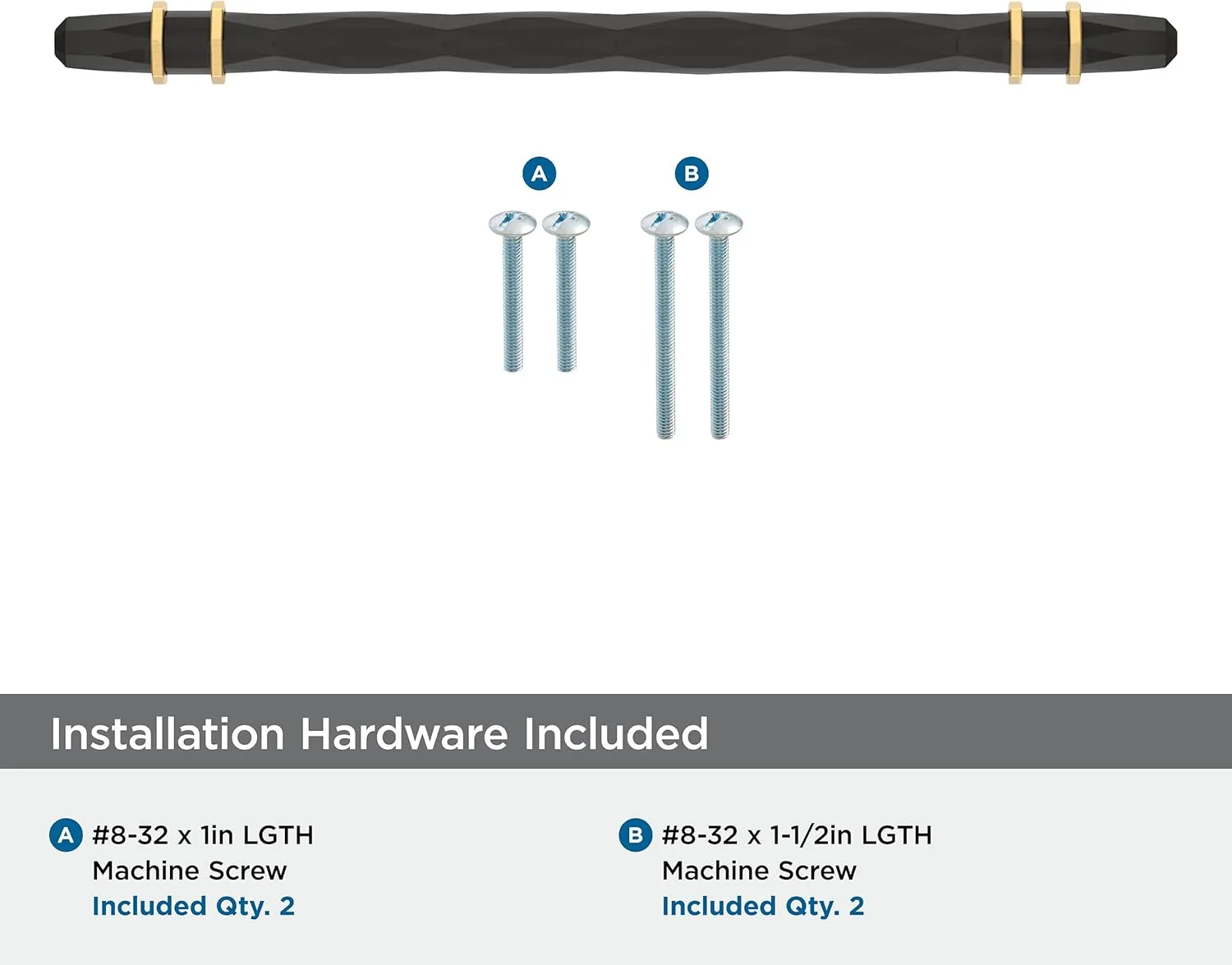Amerock London 8 inch (203mm) Center-to-Center Black Bronze/Champagne Bronze Cabinet Pull, BP36663BBRCZ