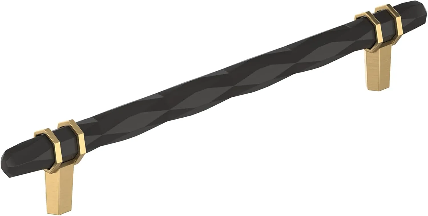 Amerock London 8 inch (203mm) Center-to-Center Black Bronze/Champagne Bronze Cabinet Pull, BP36663BBRCZ