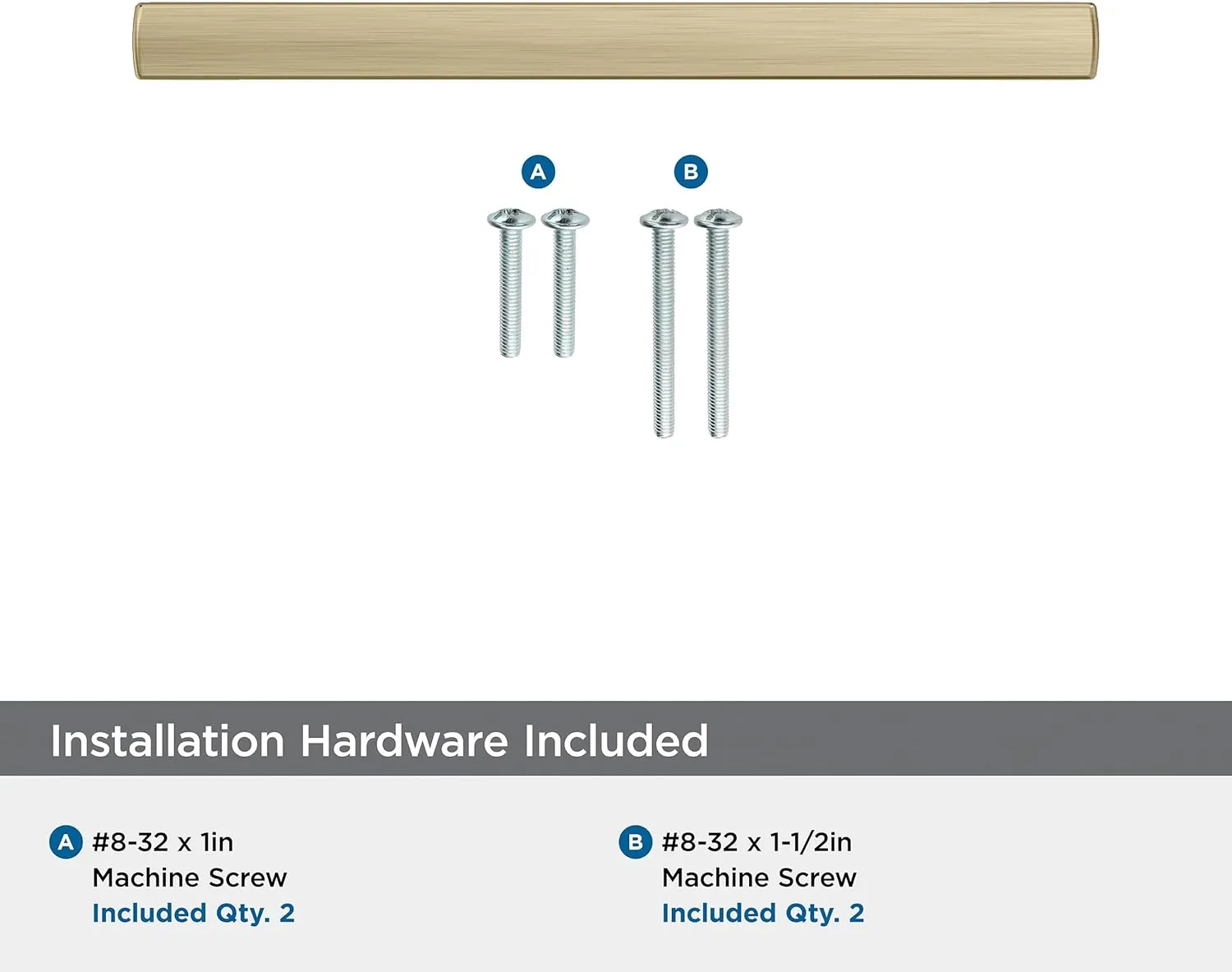 Amerock Merced 5-1/16 inch (128mm) Center-to-Center Golden Champagne Cabinet Pull, BP37424BBZ