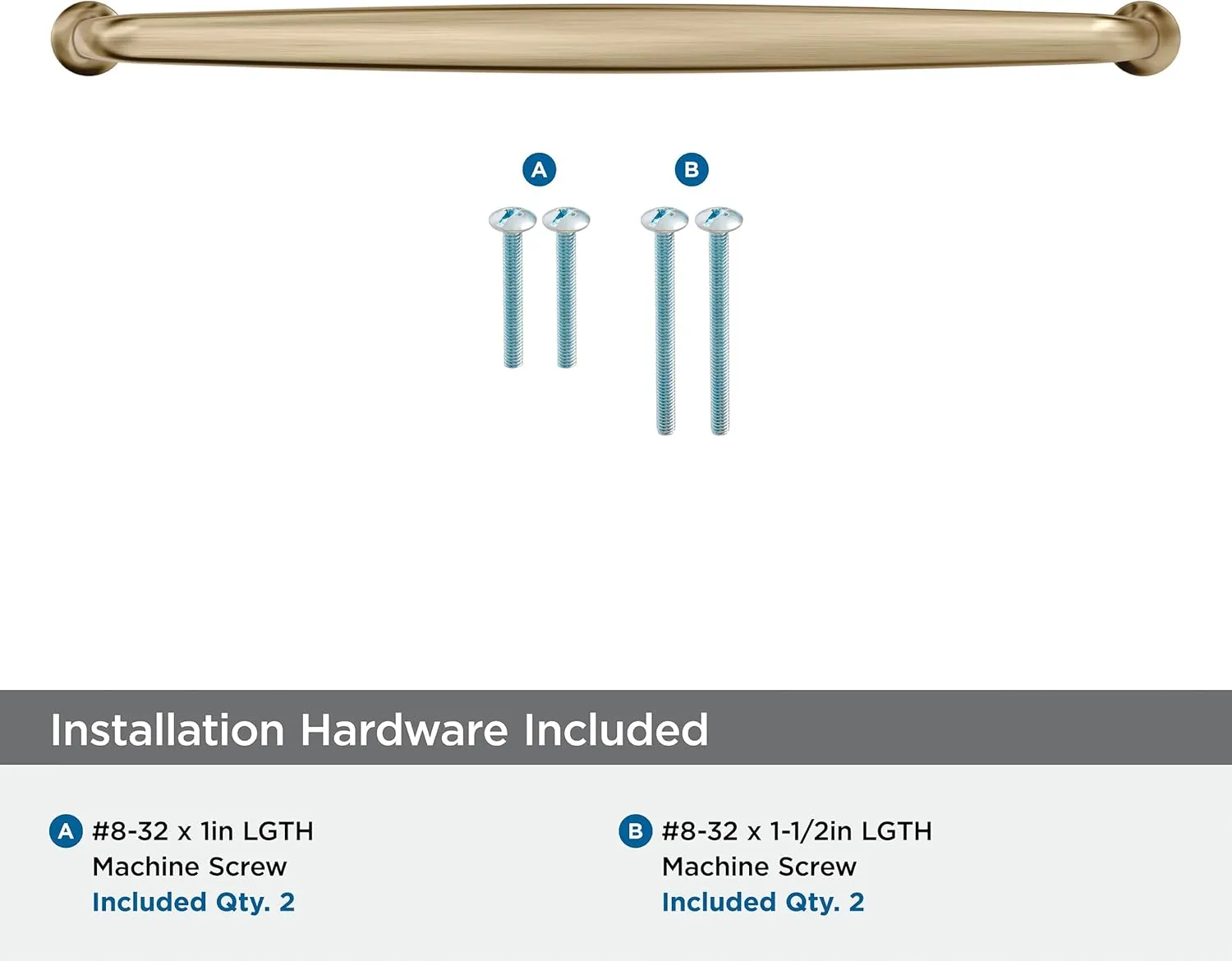 Amerock Renown 10-1/16 inch (256mm) Center-to-Center Golden Champagne Cabinet Pull, BP36988BBZ