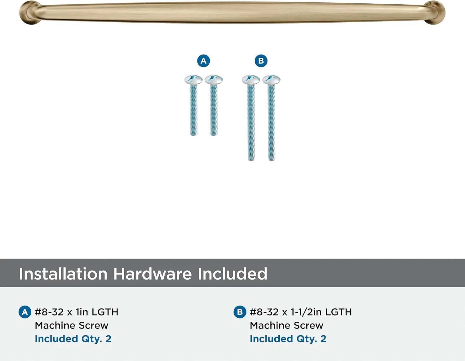 Amerock Renown 12-5/8 inch (320mm) Center-to-Center Golden Champagne Cabinet Pull, BP36989BBZ