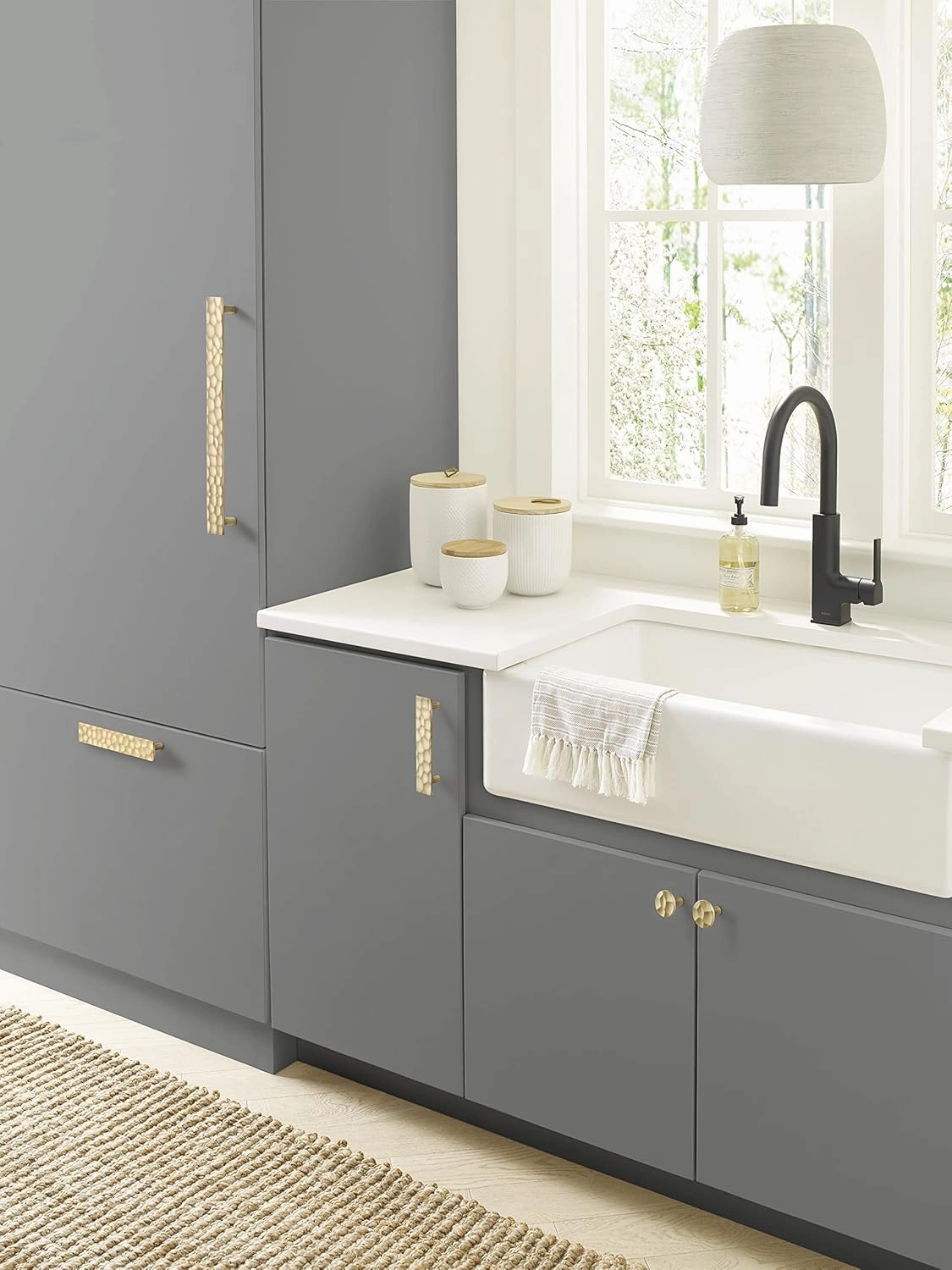 Amerock | Cabinet Pull | Golden Champagne | 3-3/4 inch (96 mm) Center to Center | Kamari | 1 Pack | Drawer Pull | Drawer Handle | Cabinet Hardware