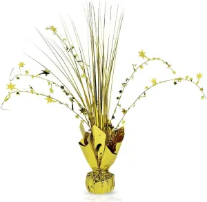 Amscan Gold Foil Spray Table Centerpieces - 12" (Pack of 12) - Easy to Display Gold Decorations - Ideal Table Decorations and Party Supplies for Christmas, Wedding, New Year's Eve & More