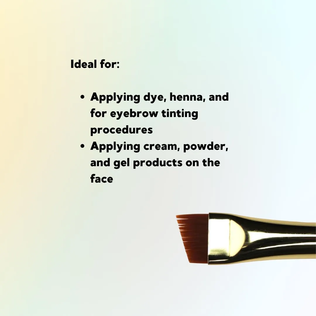 Angled Eyebrow Brush (8mm), Fine Angled Eyebrow Concealer Brush, Ultra Thin Slanted Angle for Drawing the Perfect Eyebrow Shape by Tint and Henna (Professional Brush #4)