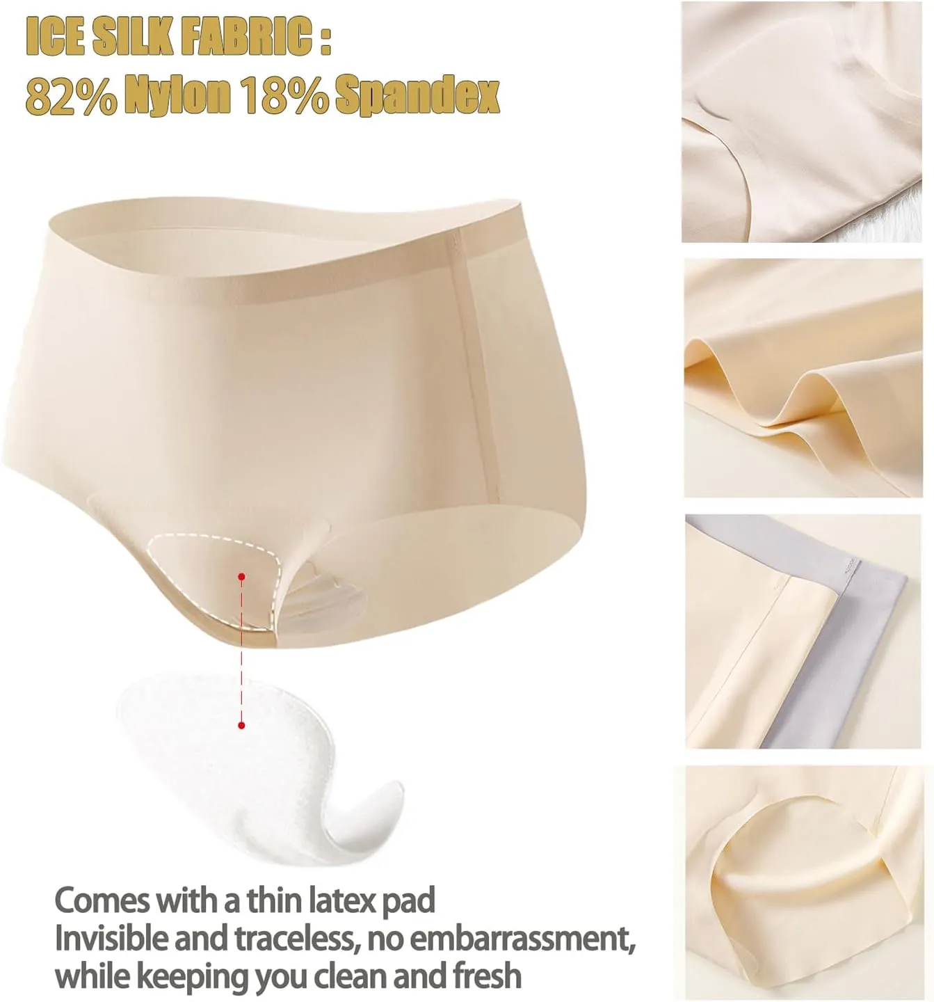 Anti Camel Toe Concealer Underwear Women - No Show Seamless Ladies Panties Breathable Workout Cameltoe Proof Briefs