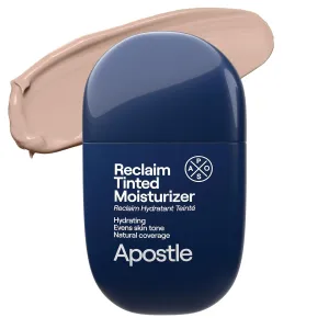 APOSTLE Reclaim Tinted Moisturizer for Men (11 Mobay) - Niacinamide, Vitamin E, Squalane, Hyaluronic Acid, Tinted Face Moisturizer For Men. Hydrates, Evens Skin Tone, Reduces Fine Lines, 1 Fl. Oz.