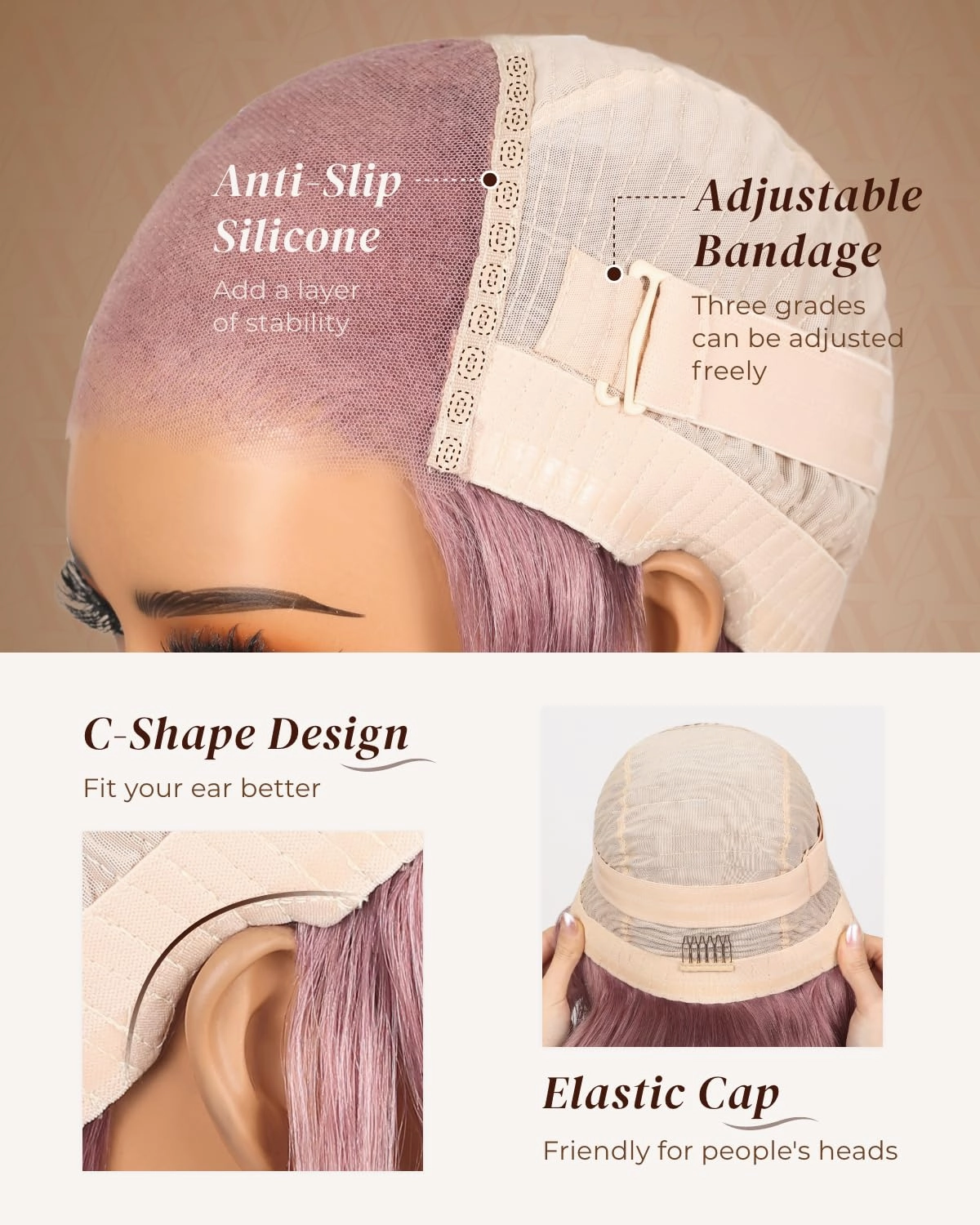 Arabella 5x6 Ready to Go Glueless Wigs Human Hair Rose Gold Lace Front Wigs Human Hair 210% Density 613 Blonde Loose Body Wave Wig Pre Cut Lace Pre Plucked Bleached Knots (22inch, 5X6 Loose Body Wave)