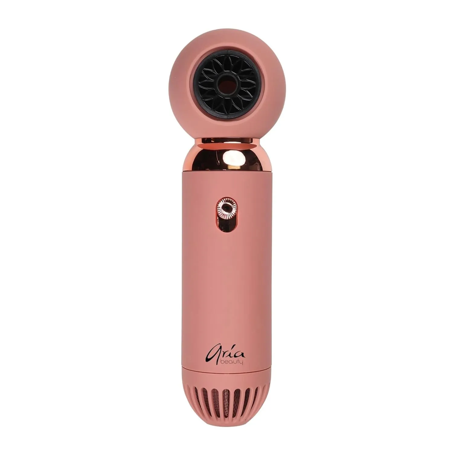 Aria Beauty Too Cute Compact Hair Dryer - Lightweight, Portable Blow Dryer with High or Low Settings - Negative Ionic Technology - Rose Gold - 1 pc