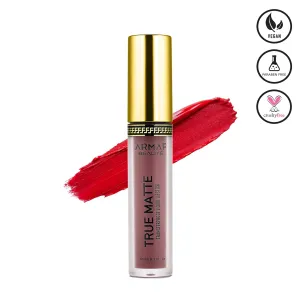 Armaf Beauté True Matte Liquid Lipstick - Long Lasting Lipstick, Red Wine, 4ml / 0.13 fl.oz