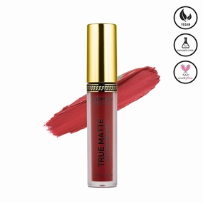 Armaf Beauté True Matte Liquid Lipstick - Long Lasting Lipstick, Deep Carmine, 4ml / 0.13 fl.oz