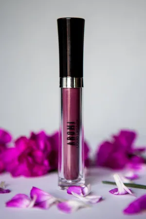 Aromi Black Cherry Matte Liquid Lipstick, Dark Plum Maroon Lip Color, Vegan and Cruelty-free, Long-Lasting and Highly Pigmented Lipstick (Black Cherry)