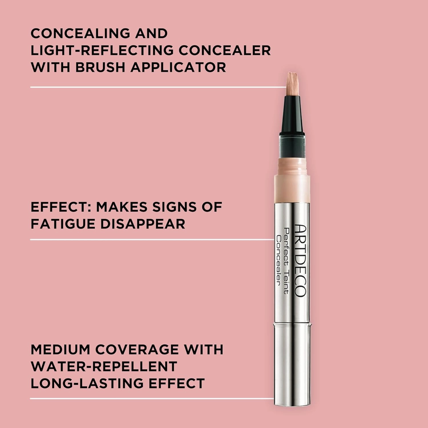 ARTDECO Perfect Teint Concealer - Light Ivory N°06 - Light-Reflecting Concealer with Brush Applicator - No Signs of Tiredness - Medium Coverage - Water-Resistant - Long Lasting - Makeup - 0.07 Fl Oz