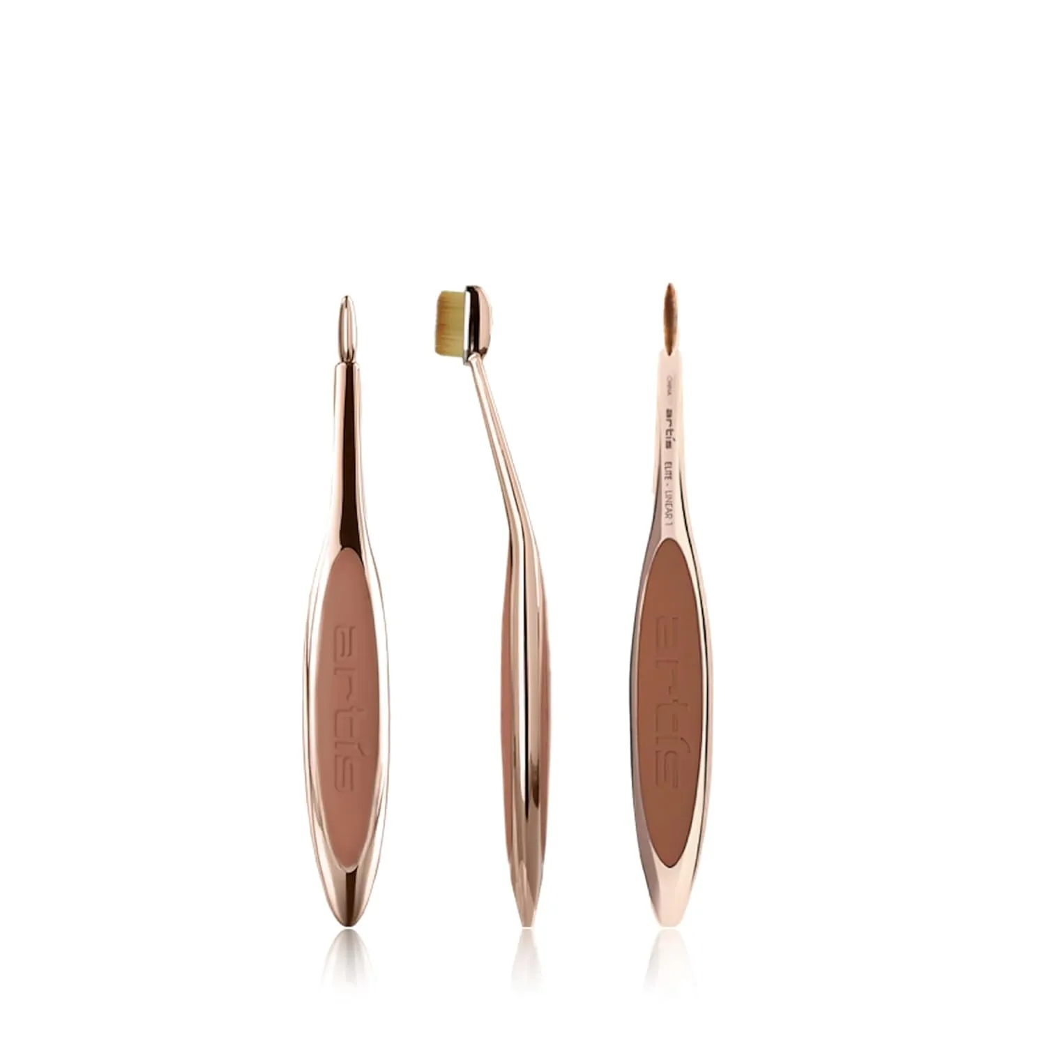 Artis Elite Linear Brush 1 - Makeup Brush with Solid Metal Handle - Soft Makeup Brushes - Makeup Tools for Liquid, Creams, Powders - Rose Gold - 1 pc