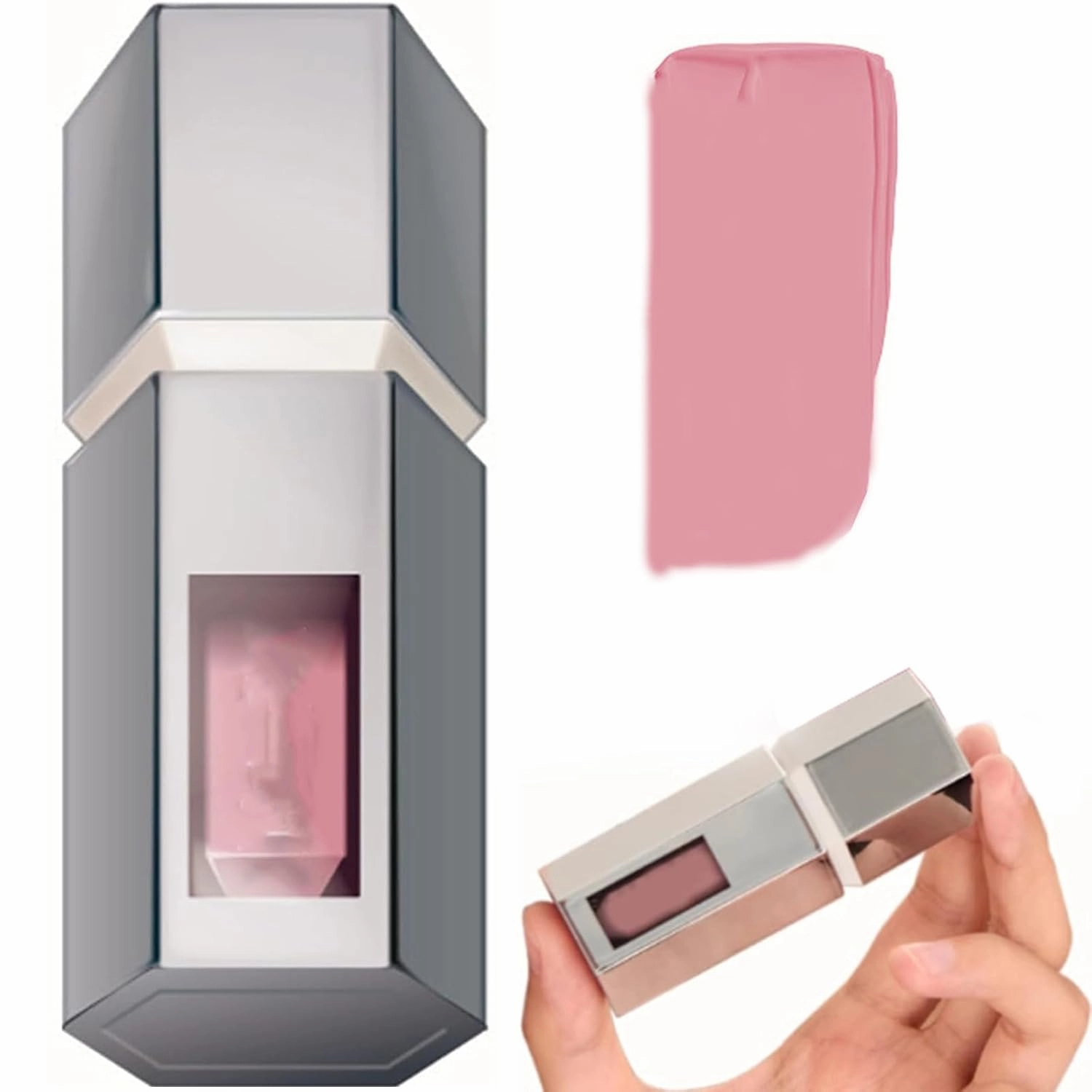 Aztk Liquid Blush, Aztk Jelly Color Liquid Blush, AztkBlush Lotion, LiquidBlush Sponge Head, Matte Nude Pink Orange Makeup Blusher Cream, Highlight Contour 3 in 1 For Women (JC04, 5ML)