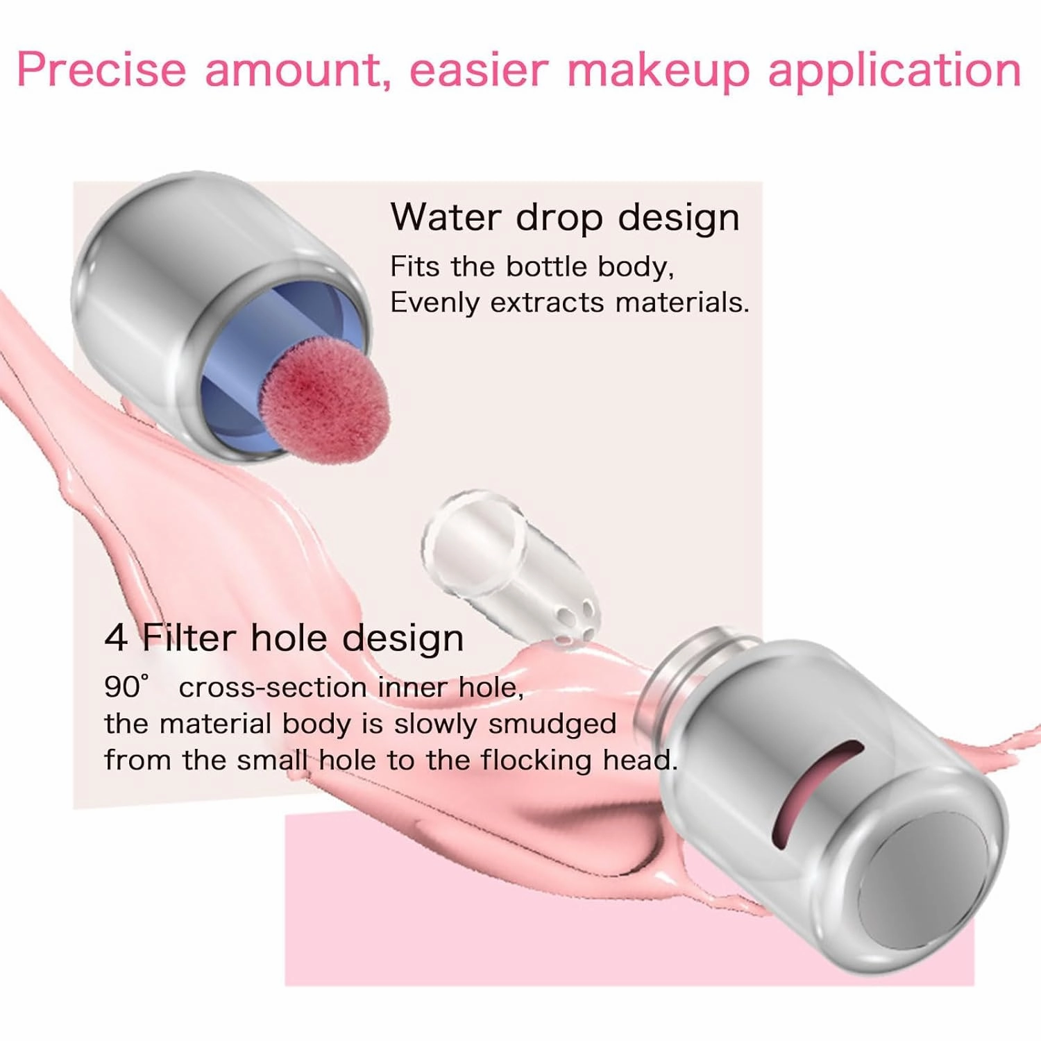 Aztk Liquid Blush, Aztk Jelly Color Liquid Blush Jc04,Highlight Contour 3 in 1 for Women,With Sponge Head, Matte Nude Pink Orange Makeup Blusher Cream for Cheeks (JC04)