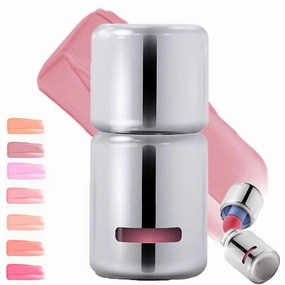 Aztk Liquid Blush, Aztk Jelly Color Liquid Blush Jc04,Highlight Contour 3 in 1 for Women,With Sponge Head, Matte Nude Pink Orange Makeup Blusher Cream for Cheeks (JC04)