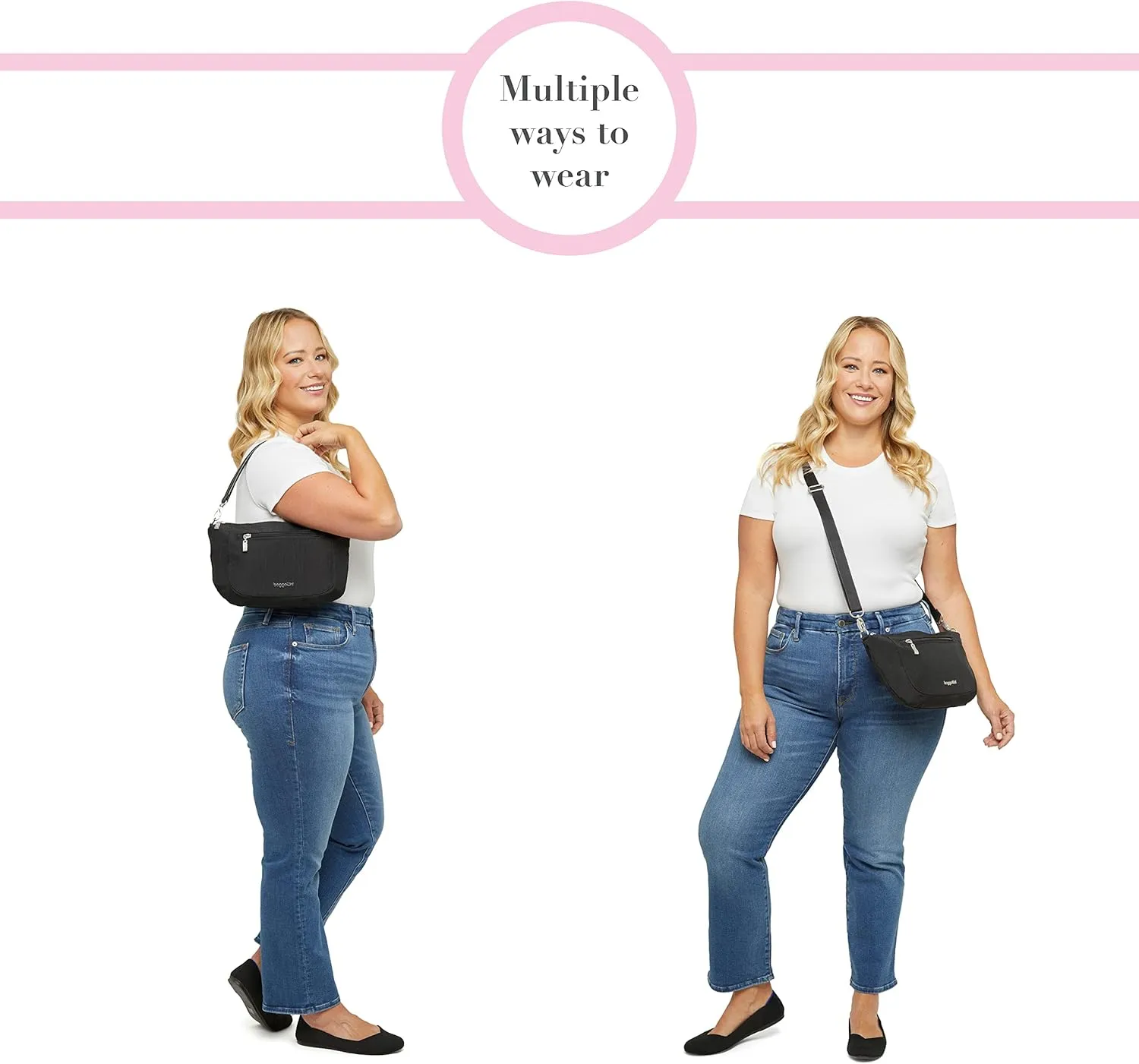 Baggallini Modern Everywhere Half Moon Crossbody