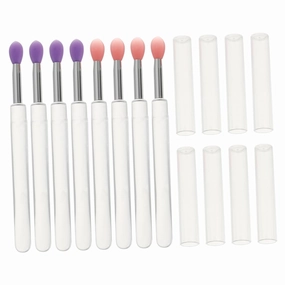 Balacoo 32 Pcs Silicone Lip Brush Eyeshadow Applicator Eye Shadow Makeup Applicator Lip Mask Applicator Scrubber Silicone Applicator Brush Flower Soap Dispenser Foam Clear Lips Set Pp, 10.7X0.8X0.8CM