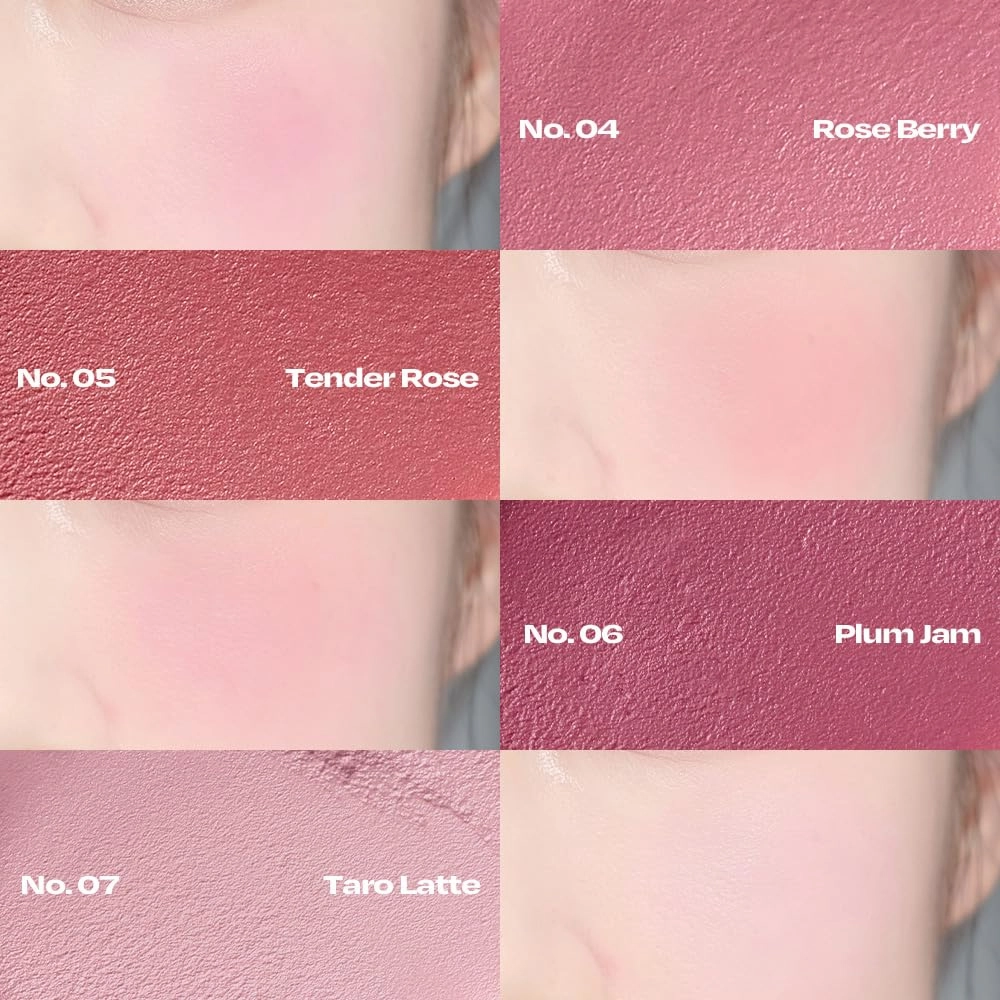 Balmy Cream Cheek | Lightweight, Natural Finish Cream Blush with Blurring Effect | 2.5g (No.6 Plum Jam)