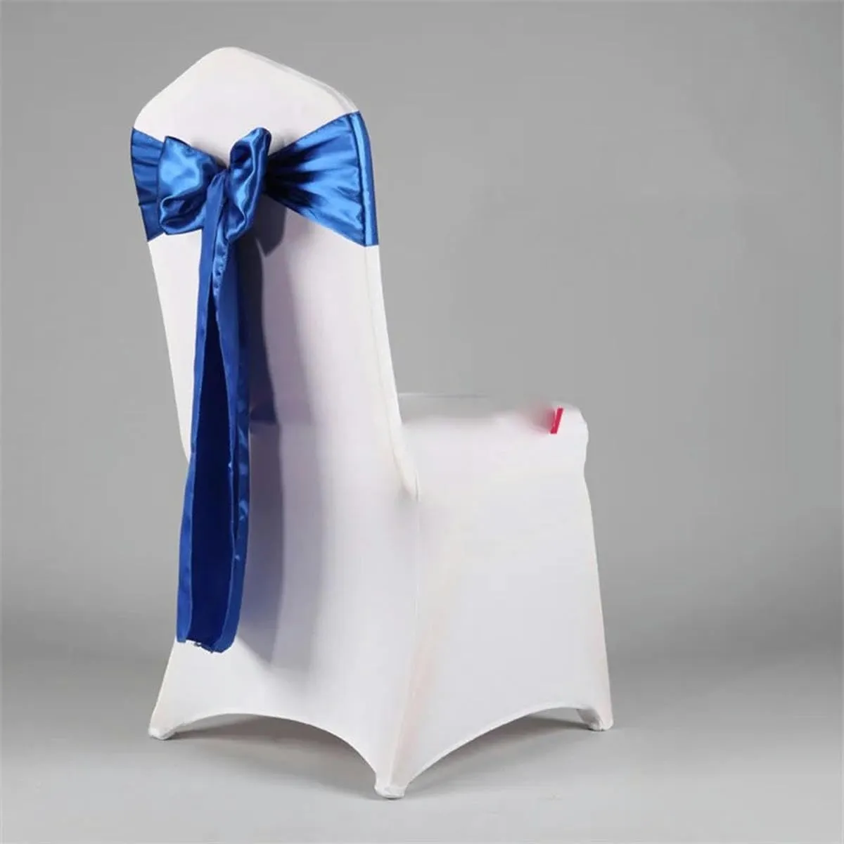 Banquet Satin Chair Sash Tie Bow with Gold Net Buckle for Event Decoration-gold-100pcs (Pickle 100pcs)