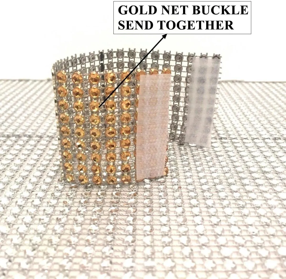 Banquet Satin Chair Sash Tie Bow with Gold Net Buckle for Event Decoration-gold-100pcs (Pickle 100pcs)