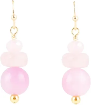 Barse Jewelry Lilac Jade Drop Earrings