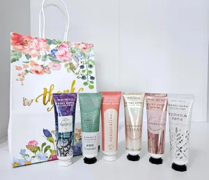 Bath & Body Shea Butter Hand Creams, 1 fl oz, Variety Pack of 6 Scents  gift bag