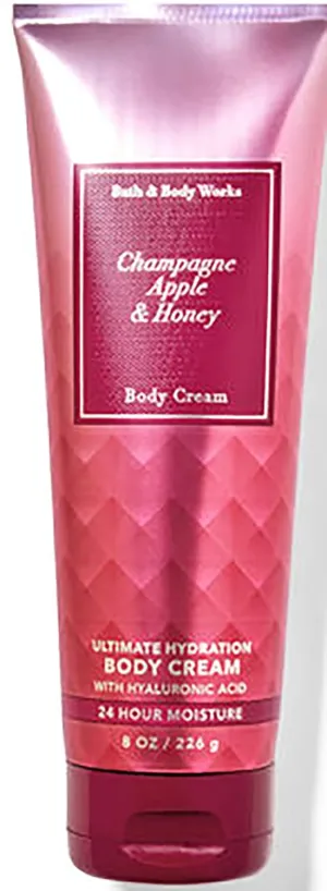 Bath & Body Works Champagne Apple & Honey Signature Collection Ultimate Hydration Body Cream For Women 8 Fl Oz (Champagne Apple & Honey)