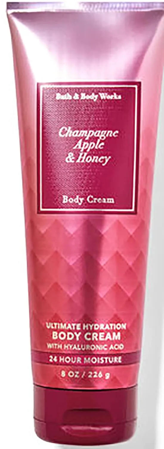 Bath & Body Works Champagne Apple & Honey Signature Collection Ultimate Hydration Body Cream For Women 8 Fl Oz (Champagne Apple & Honey)