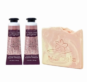 Bath & Body Works A Thousand Wishes 2 Pack Hand Cream Bundle with a Himalayan Salts Springs Sample Soap
