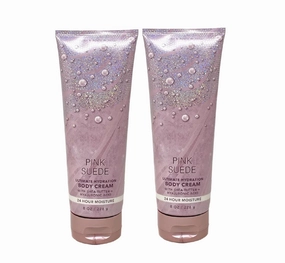Bath & Body Works Pink Suede Ultimate Hydration Body Cream For Women 8 Fl Oz 2- Pack (Pink Suede), Total: 16.0 Ounce