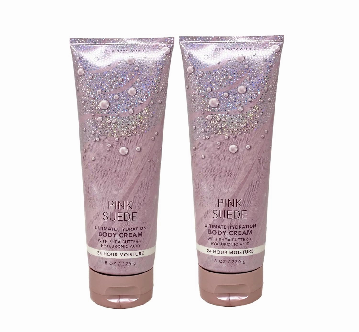 Bath & Body Works Pink Suede Ultimate Hydration Body Cream For Women 8 Fl Oz 2- Pack (Pink Suede), Total: 16.0 Ounce