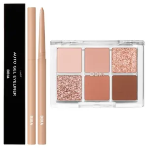 BBIA Last Auto Gel Eyeliner (12 CREAM BEIGE)   Ready To Wear Eye Palette (03 DRY FLOWER) Bundle Set