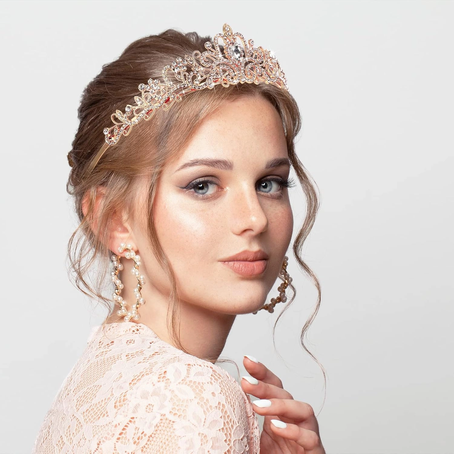 BBTO 10 Pcs Crystal Tiara and Crowns for Women Girls Princess Rhinestone Crown Queen Headband with Combs Bride Tiara for Birthday Party Wedding Prom Hair Accessories