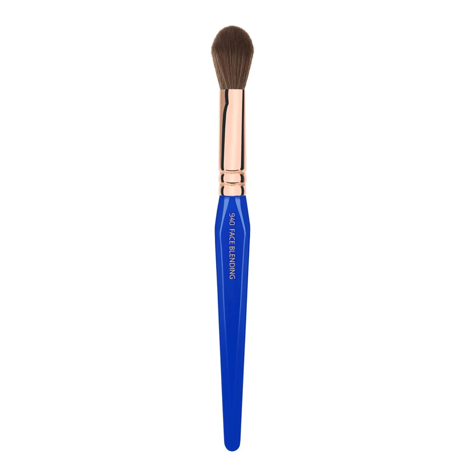 Bdellium Tools Professional Makeup Brush - Golden Triangle 940 Face Blending - With All Vegan and Soft Synthetic Fibers, For Facial Sculpting (Blue, 1pc)