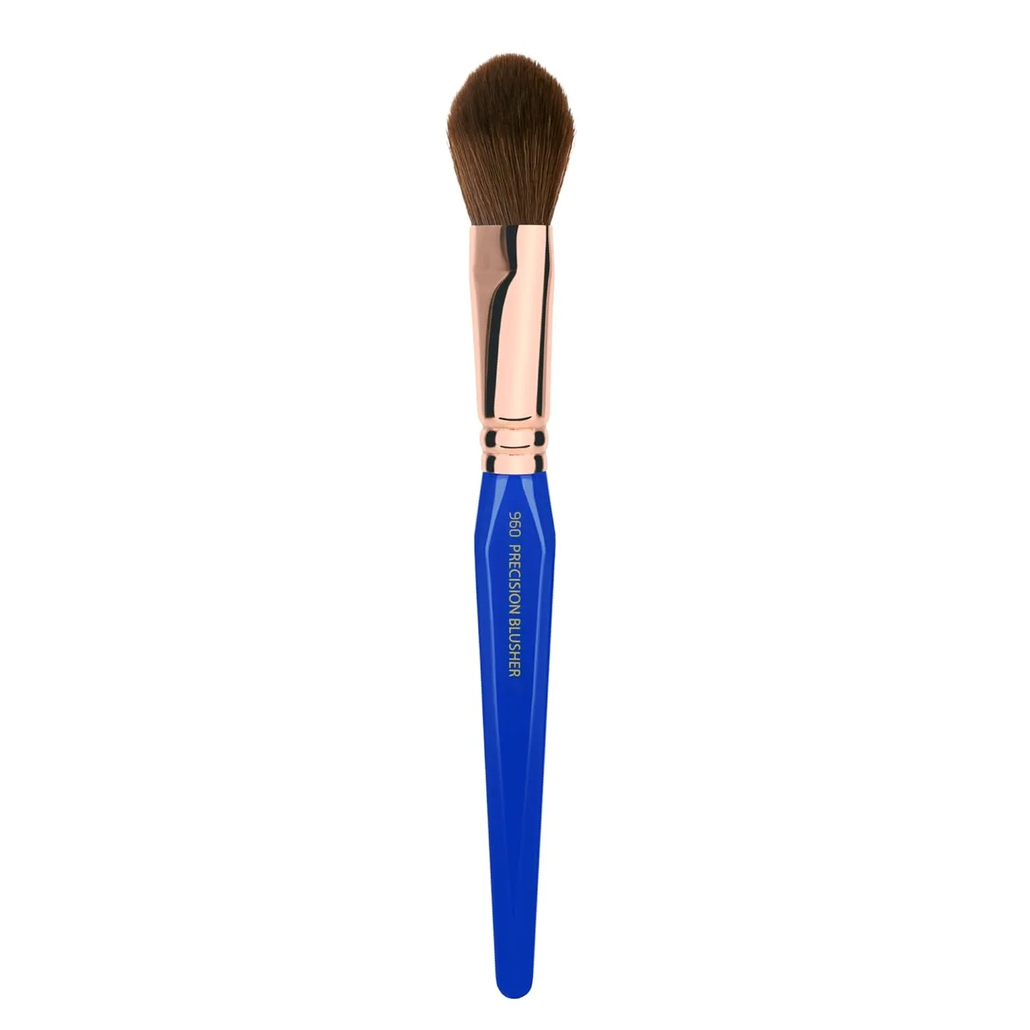 Bdellium Tools Professional Makeup Brush - Golden Triangle 960 Precision Blusher - With All Vegan and Soft Synthetic Fibers, For Applying Blush (Blue, 1pc)