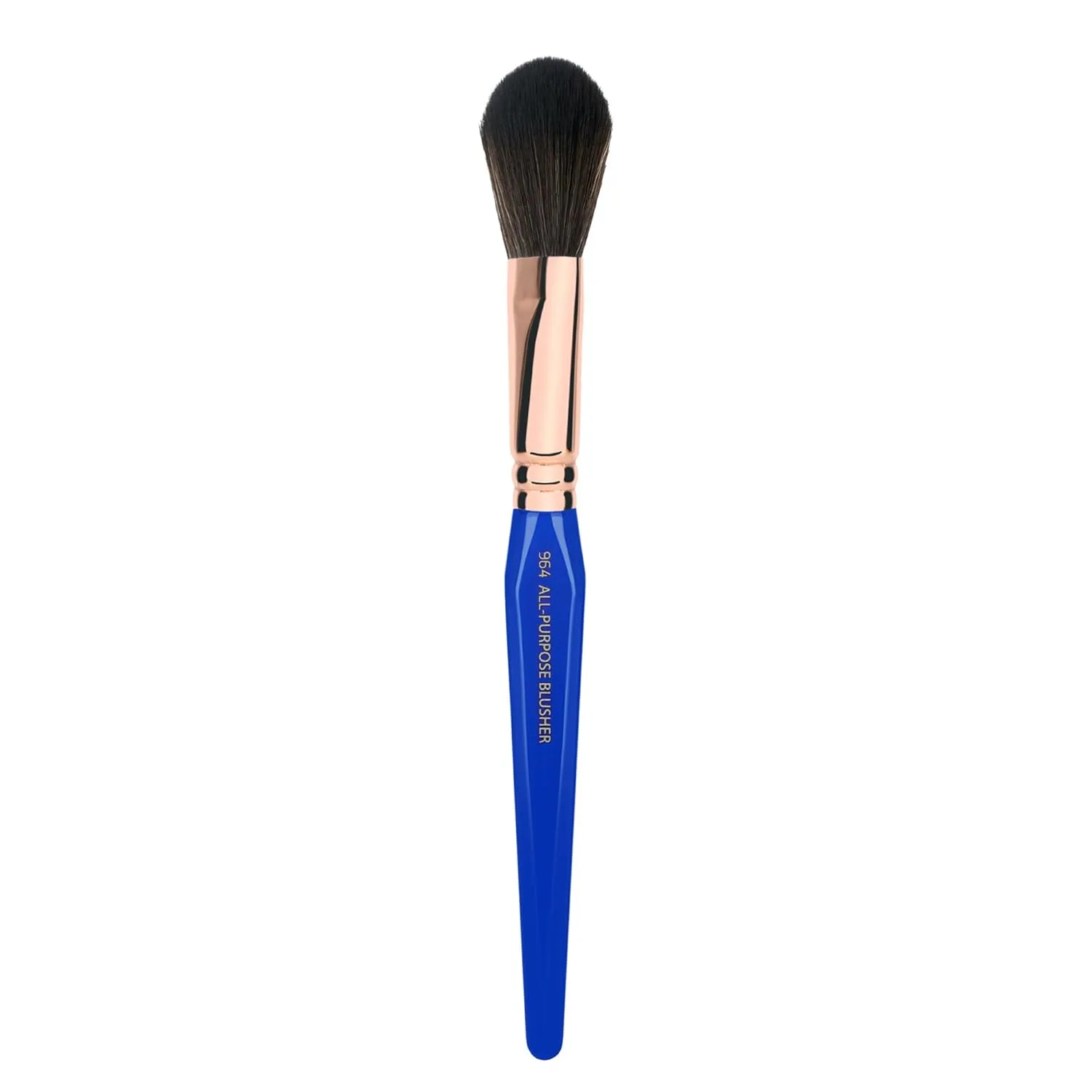 Bdellium Tools Professional Makeup Brush - Golden Triangle 964 All-Purpose Blusher - With All Vegan and Soft Synthetic Fibers, For Precise Blush Application (Blue, 1pc)