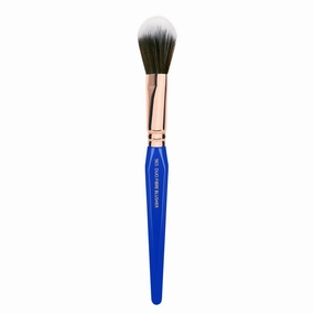 Bdellium Tools Professional Makeup Brush - Golden Triangle 965 Duo Fibre Blusher - With All Vegan and Soft Synthetic Fibers, For Applying Pop of Color (Blue, 1pc)